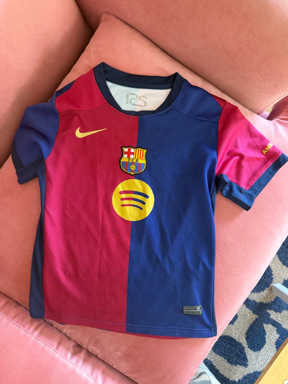 Nike FC Barcelona Kids Short Sleeve Jersey Lamine Yamal #19 medium